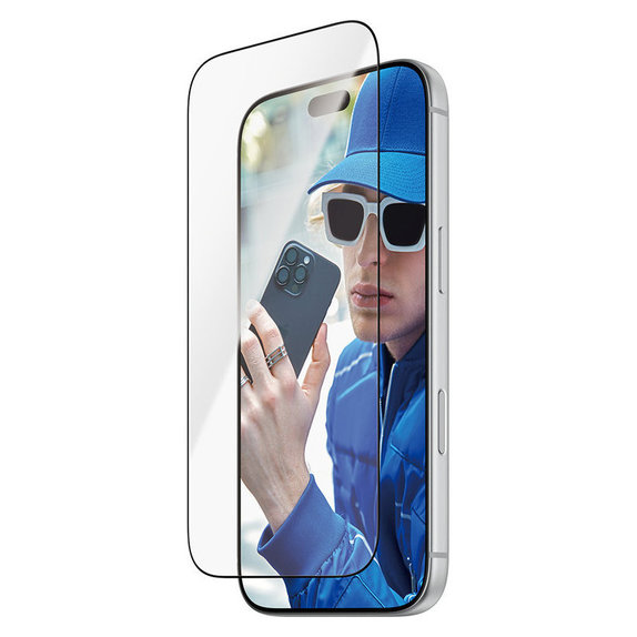 Kaljeno steklo UWF z aplikatorjem za iPhone 18 Pro/17 Pro, Črna, PanzerGlass