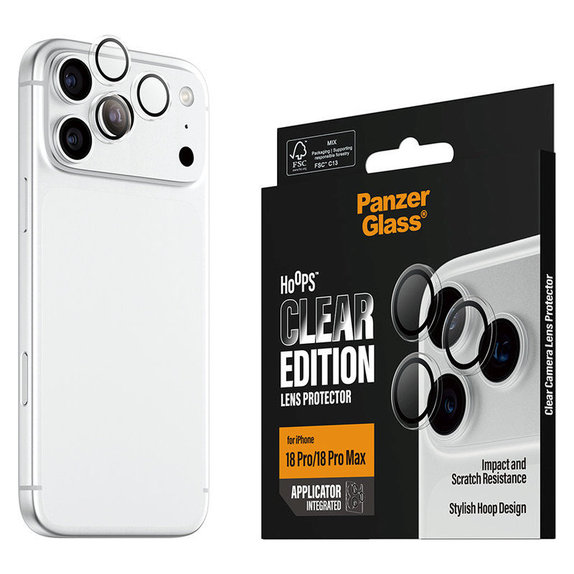 Zaščita objektiva kamere Hoops za iPhone 18 Pro/18 Pro Max, Prozorna, PanzerGlass