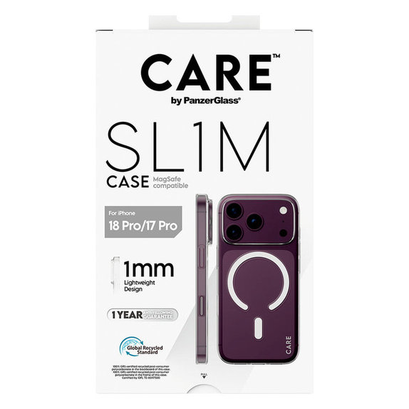 Ovitek SL1M z MagSAFE za iPhone 18 Pro/17 Pro/16e, Transparentnana, PanzerGlass