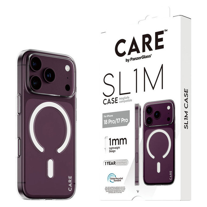 Ovitek SL1M z MagSAFE za iPhone 18 Pro/17 Pro/16e, Transparentnana, PanzerGlass
