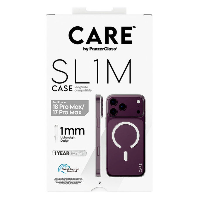 Ovitek SL1M z MagSAFE za iPhone 18 Pro Max/17 Pro Max/16e, Transparentnana, PanzerGlass