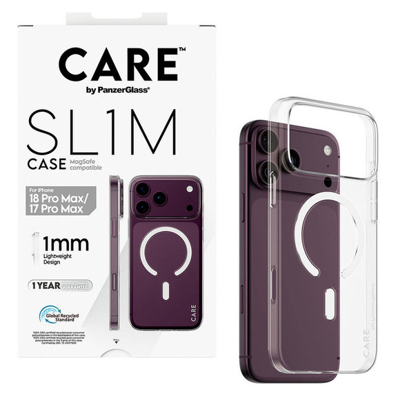 Ovitek SL1M z MagSAFE za iPhone 18 Pro Max/17 Pro Max/16e, Transparentnana, PanzerGlass