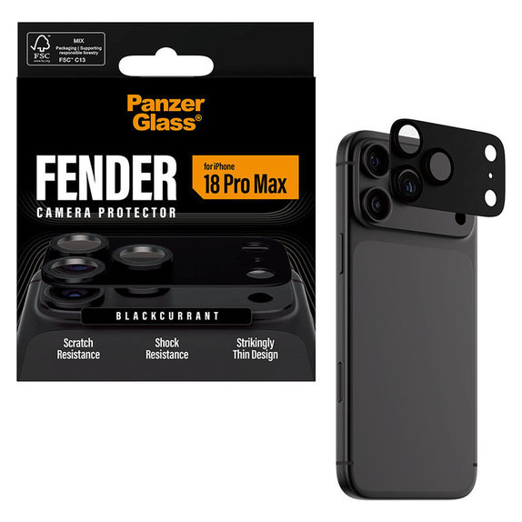 Zaščita objektiva Fender za iPhone 18 Pro Max, Black Currant Currant, PanzerGlass