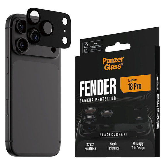 Zaščita objektiva Fender za iPhone 18 Pro, Black Currant Currant, PanzerGlass