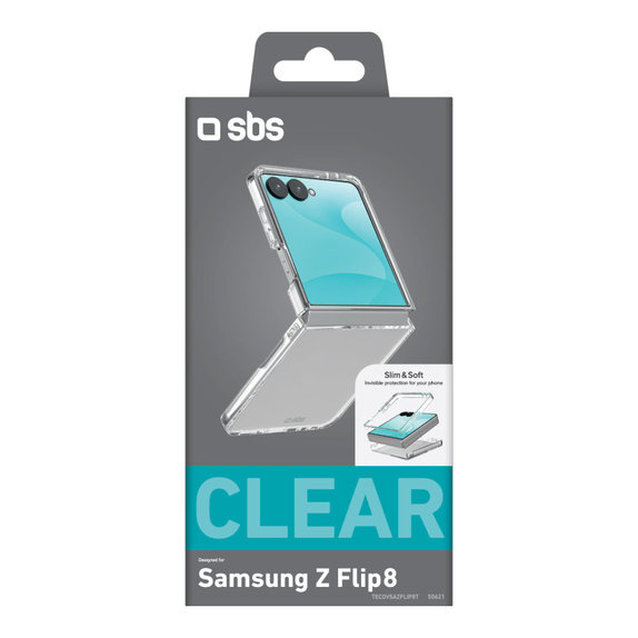 Ovitek Crystal za Samsung Galaxy Z Flip8, Prozorna, SBS