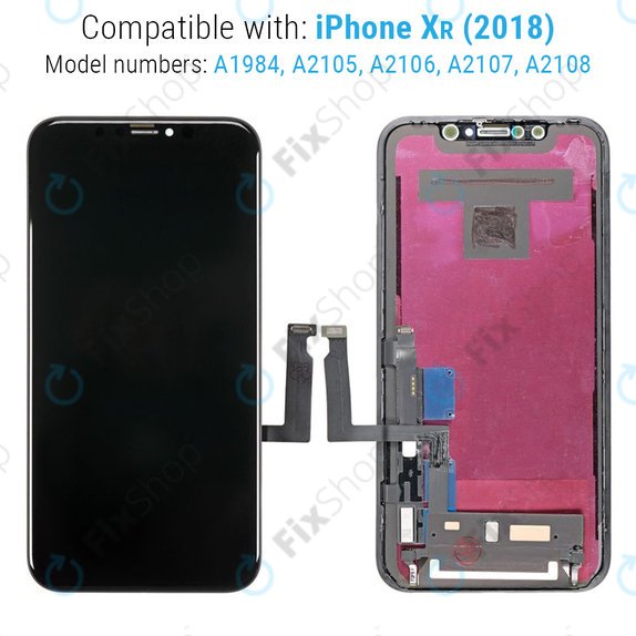 Zaslon za iPhone XR, Steklo na dotik z okvirjem