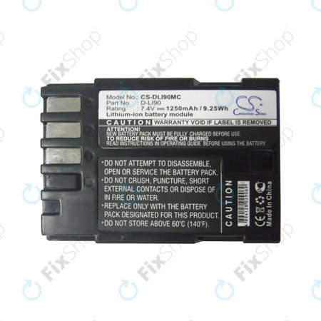 Baterija za Pentax 645d, K-5, 1250mAh, Li-Ion, 7.4V, D-LI90, HQ