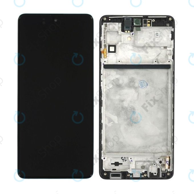 Samsung Galaxy M51 M515F - LCD zaslon + steklo na dotik + okvir (Celestial Black) - GH82-23568A, GH82-24168A, GH82-24166A Genuine Service Pack