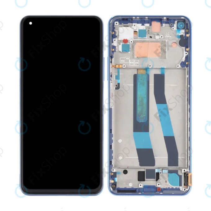 Xiaomi Mi 11 Lite 4G M2101K9AG - LCD zaslon + steklo na dotik + okvir (Bubblegum Blue) TFT