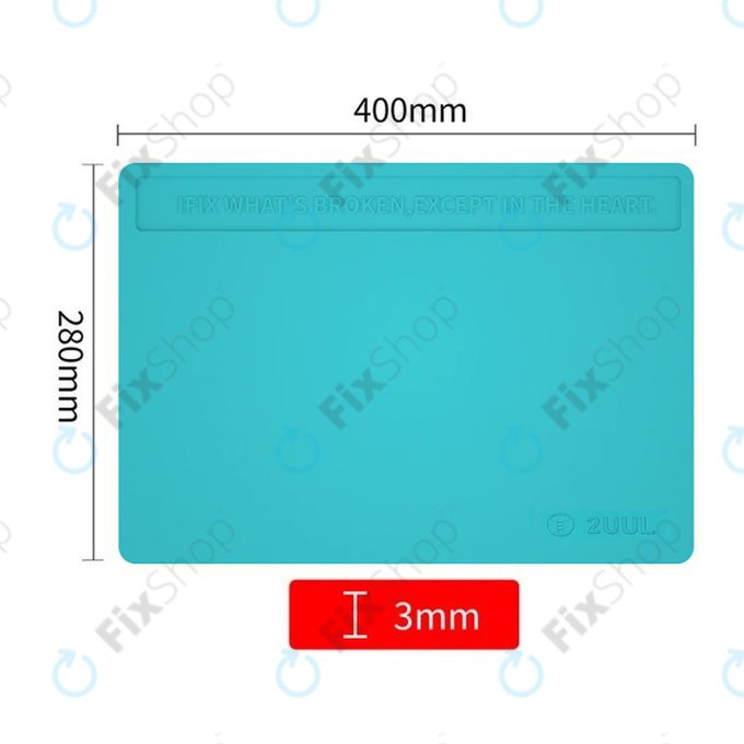 2UUL - ESD antistatična silikonska podloga, odporna na vročino - 40 x 28 cm (modra)