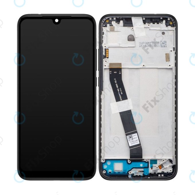 Xiaomi Redmi 7 M1810F6LG M1810F6LH - LCD zaslon + steklo na dotik + okvir (Eclipse Black) - 560610115033, 560610096033 Genuine Service Pack