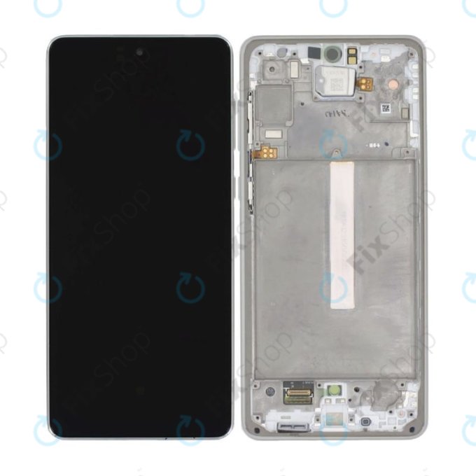 Samsung Galaxy A73 5G A736B - LCD zaslon + steklo na dotik + okvir (Awesome White) - GH82-28686B, GH82-28884B Genuine Service Pack