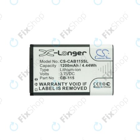 Baterija za CAT B100, 1200mAh, Li-Ion, 3.7V, CB-115, HQ