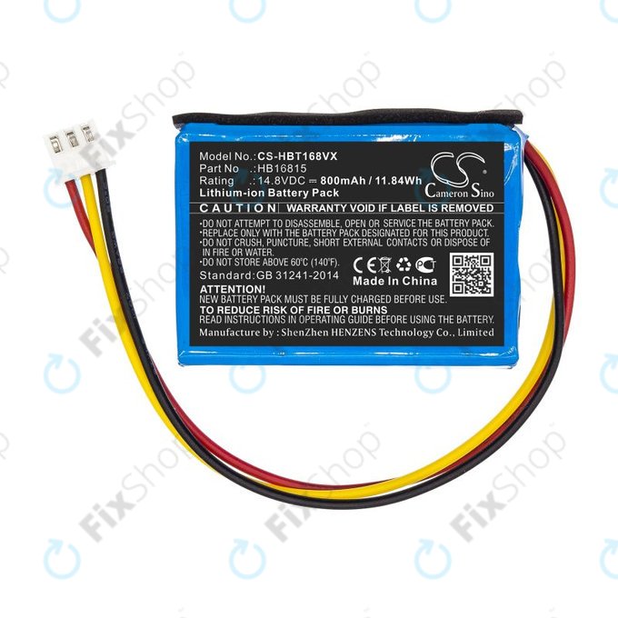 Baterija za Hobot 168, 188, 198, 268, 288, 298, 368, 388, 800mAh, Li-Ion, 14.8V, HB16815, HQ