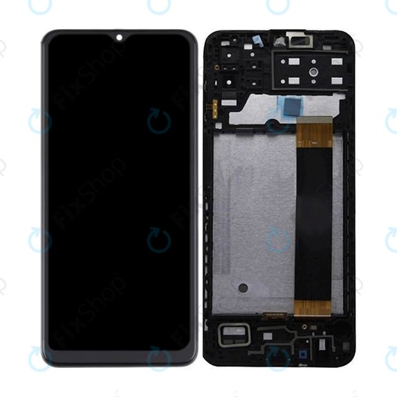 Samsung Galaxy M13 M135F - LCD zaslon + steklo na dotik + okvir (Black) TFT