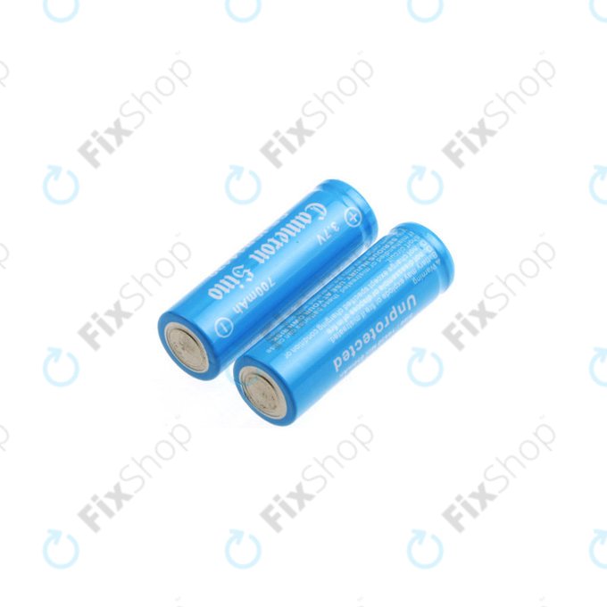 Polnilna baterija, 2 kosa, 650mAh, Li-ion, 3.7V, 14430, HQ