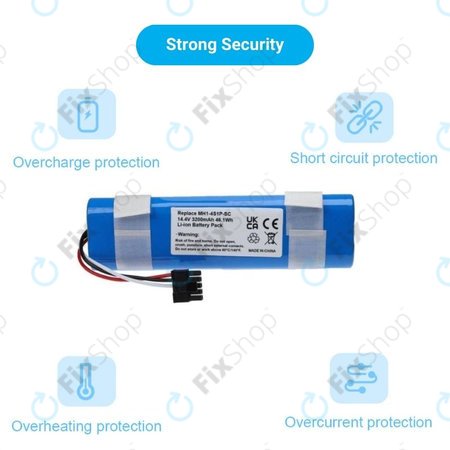 Xiaomi Mi Robot Vacuum Mop Pro (P), 2 (Mijia 2C), Viomi V2 Pro, Proscenic LDS M7 - Baterija STYJ02YM, MH1-4S1P-SC Li-Ion 14.8V 3400mAh