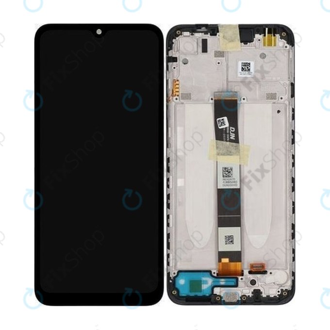 Xiaomi Redmi 9C M2006C3MG M2006C3MT, 9A M2006C3LG M2006C3LI - LCD zaslon + steklo na dotik + okvir (Black) - 5600070C3L00 Genuine Service Pack