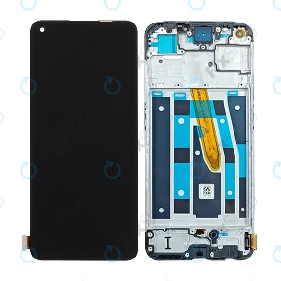 Oppo Reno 8 T - LCD zaslon + steklo na dotik + okvir (Black Starlight) TFT