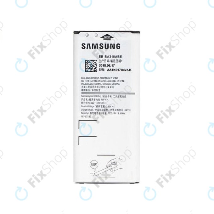 Samsung Galaxy A3 A310F (2016) - Baterija EB-BA310ABE 2300mAh - GH43-04562A, GH43-04562B Genuine Service Pack