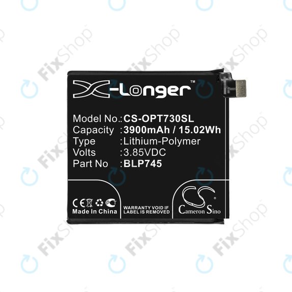 Baterija za OnePlus 7T Pro, 3900mAh, Li-Pol, 3.85 V, BLP745, HQ
