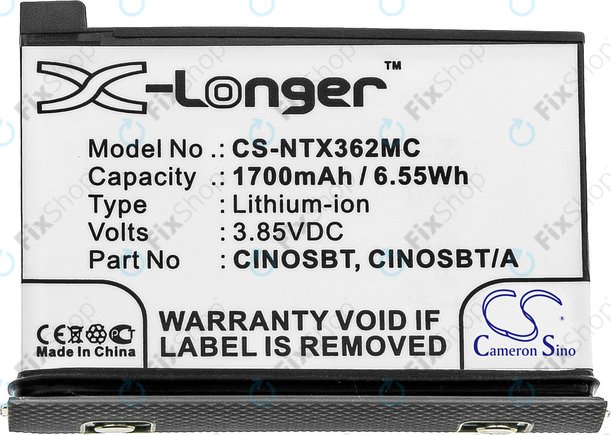 Baterija za Insta360 One X2, 1700mAh, Li-Ion, 3.85V, CINOSBT, HQ