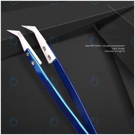 Mechanic CF-17 - Keramična pinceta, odporna na vročino, z upognjeno konico