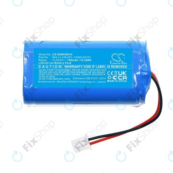 Ecovacs Winbot W-series - Baterija S04-LI-148-650, 14500-S41PJ Li-Ion 14.8V 700mAh HQ