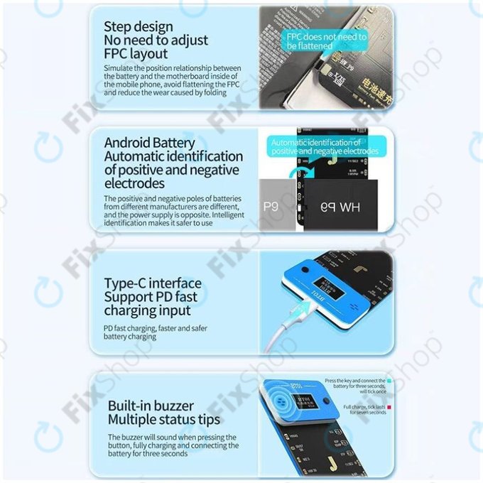 JC BT01 - Plošča za polnjenje baterij (iPhone 6 - 13 Pro Max)