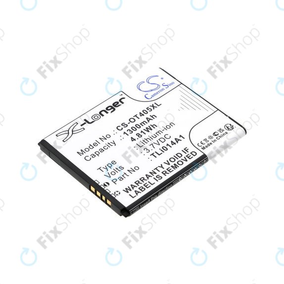 Baterija za Alcatel OneTouch Evolve, 1300mAh, Li-Ion, 3.7V, TLi014A1, HQ