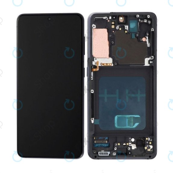 Samsung Galaxy S21 G991B - LCD zaslon + steklo na dotik + okvir (Phantom Gray) OLED