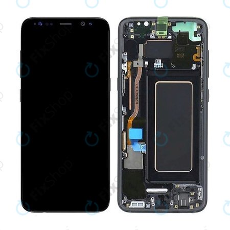 Samsung Galaxy S8 G950F - LCD zaslon + steklo na dotik + okvir (Midnight Black) - GH97-20457A, GH97-20473A, GH97-20458A, GH97-20629A Genuine Service Pack