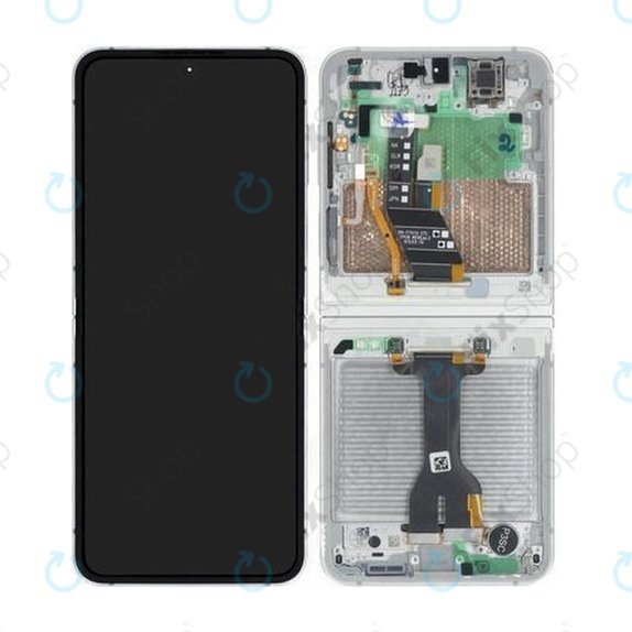 Samsung Galaxy Z Flip 7 FE F761B - LCD zaslon + steklo na dotik + okvir (White) - GH82-37734B Genuine Service Pack