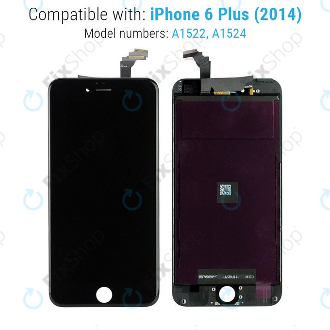 Apple iPhone 6 Plus - LCD zaslon + steklo na dotik + okvir (Black) TFT