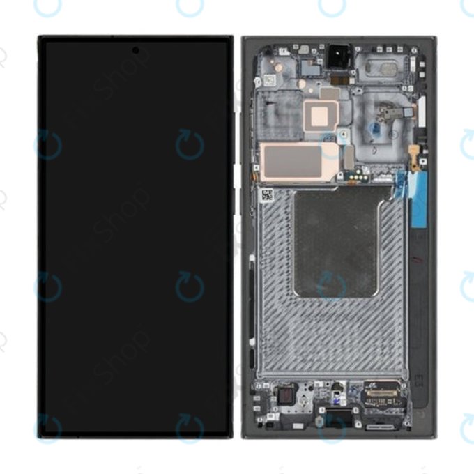 Samsung Galaxy S24 Ultra S928B - LCD zaslon + steklo na dotik + okvir (Titanium Black) - GH82-33396B Genuine Service Pack