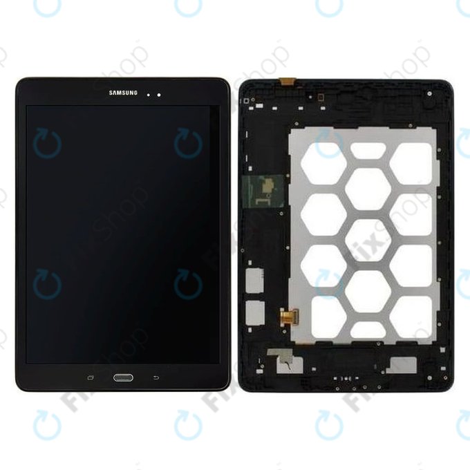 Samsung Galaxy Tab A 9.7 T550 - LCD zaslon + steklo na dotik + okvir (črn) - GH97-17400D Genuine Service Pack