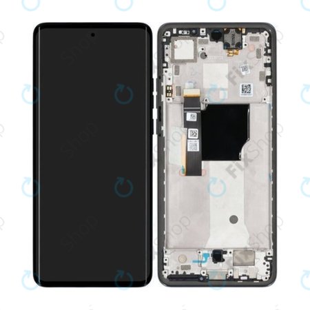 Motorola Edge 40 Neo XT2307 - LCD zaslon + steklo na dotik + okvir (Black Beauty) - 5D68C23158 Genuine Service Pack
