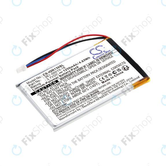 Baterija za Garmin Nüvi 1300, 1350, 1370, 1390, 1490, 1250mAh, Li-Pol, 3.7V, 361-00019-16, HQ