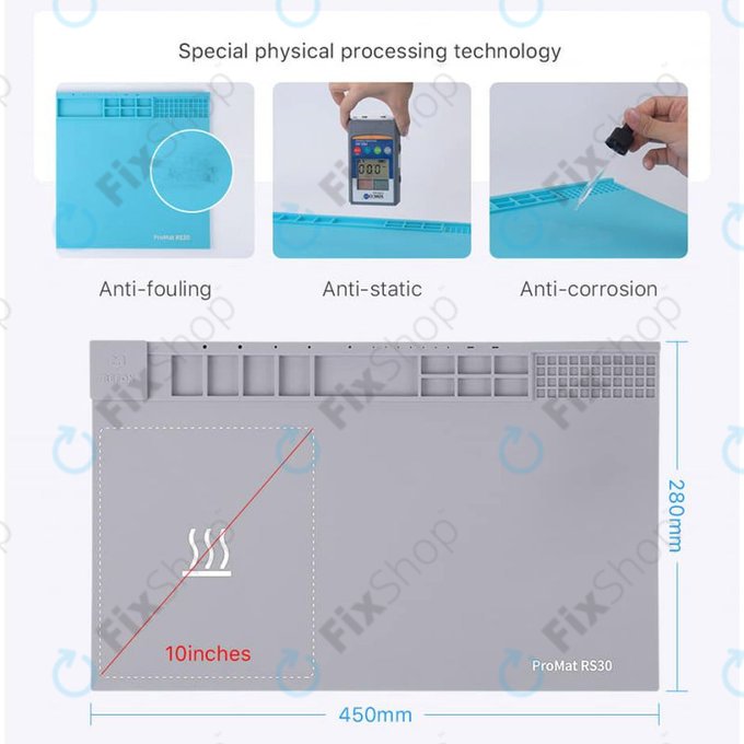 Refox ProMat RS30 - Termalna podloga za odstranjevanje LCD zaslonov - 45 x 28 cm