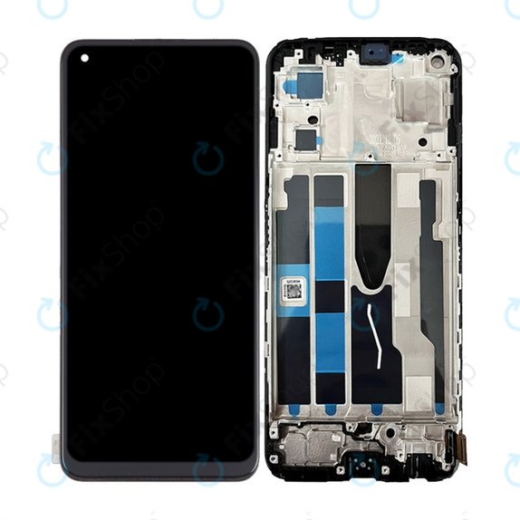 Oppo Reno 7 5G - LCD zaslon + steklo na dotik + okvir (Stary Black) OLED