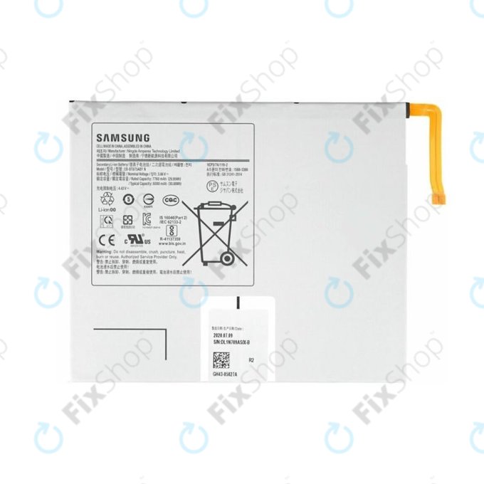 Samsung Galaxy Tab S7 T870, T875, T876B - Baterija 8000mAh EB-BT875ABY- GH43-05028A Genuine Service Pack