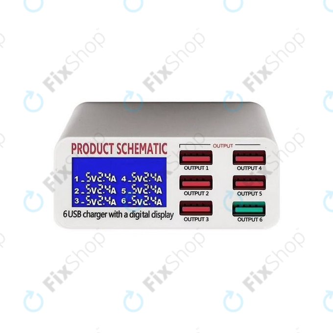 Product Schematic 896 - Servisna polnilna postaja USB z USB 3.0