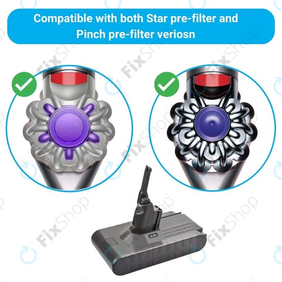 Dyson V8 - Baterija 215681, PM8-US-HFB1497A Li-Ion 21.6V 4000mAh