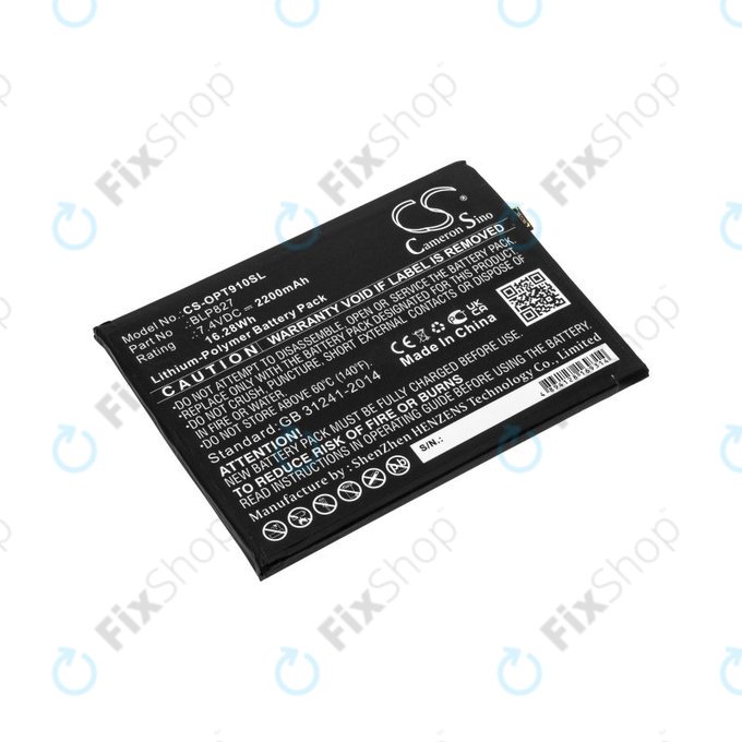 Baterija za OnePlus 9 Pro LE2121 LE2125, 2200mAh, Li-Pol, 7.4 V, BLP827, HQ