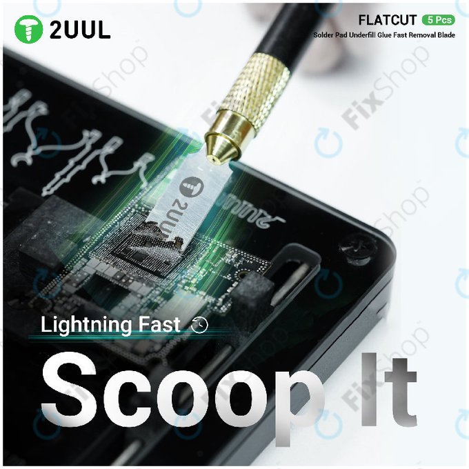 Rezila za odstranjevanje Underfill lepila, ploščat rez, 2UUL DA28, 5 kos/pakiranje