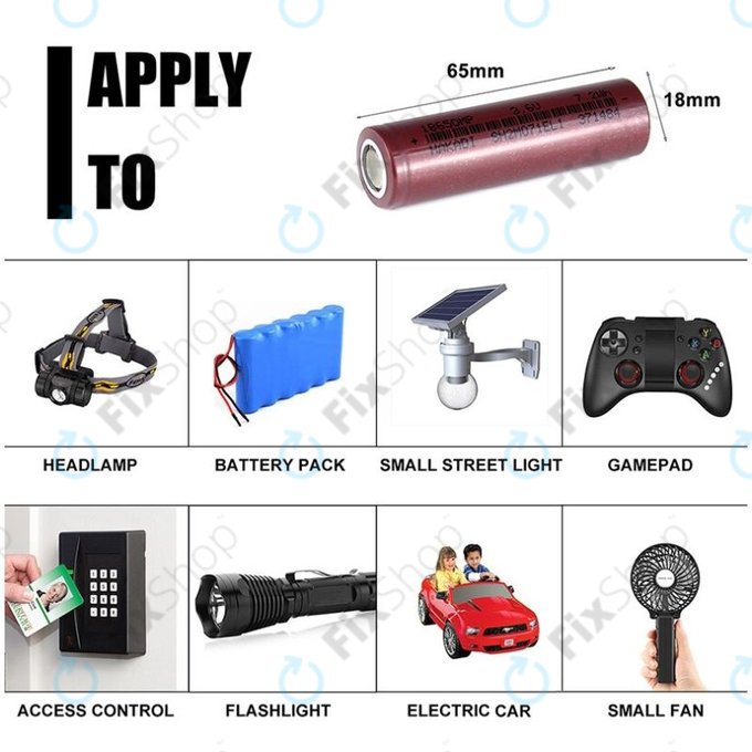 Baterija Cell 18650 (Li-Ion, 2000mAh, 3.6V)