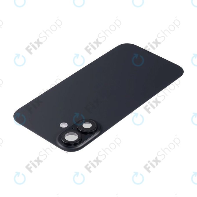Apple iPhone 16 Plus - Steklo zadnjega ohišja + Leča kamere + Kovinska plošča + Magsafe magnet (Black)
