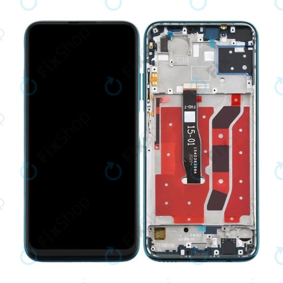 Huawei P40 Lite - LCD zaslon + steklo na dotik + okvir (Crush Green) TFT