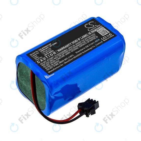 Ecovacs Deebot N79, N79S, Eufy RoboVac-series, Proscenic 850-series - Baterija BFG-WSQ, ICR18650-26J-4S1P, UR18650ZY-4S1P-AAM Li-Ion 14.4V 3400mAh HQ