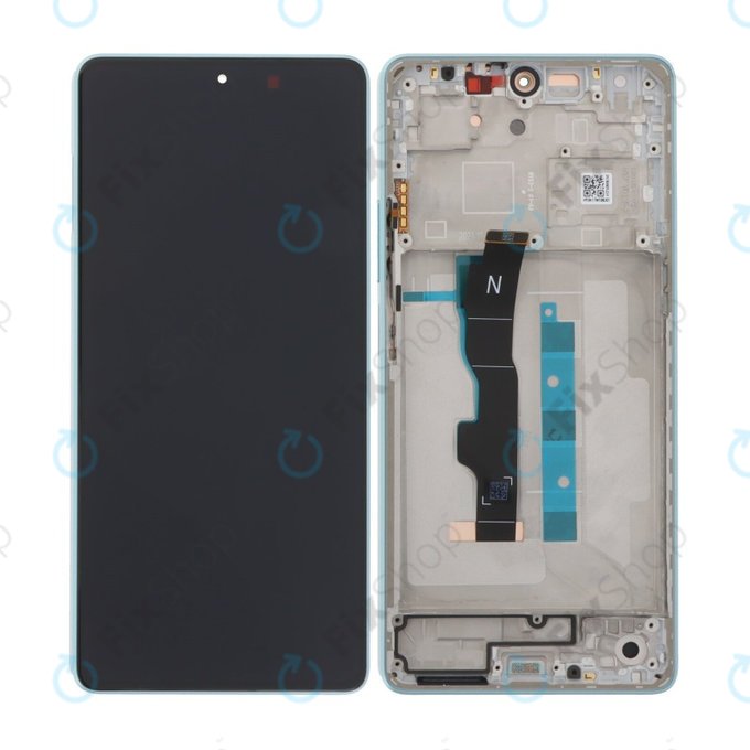 Xiaomi Redmi Note 13 5G 2312DRAABC - LCD zaslon + steklo na dotik + okvir (Ocean Teal) TFT